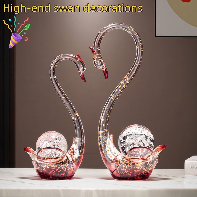 Resin Art Wedding Gift - Estatuilla de cisne de resina de