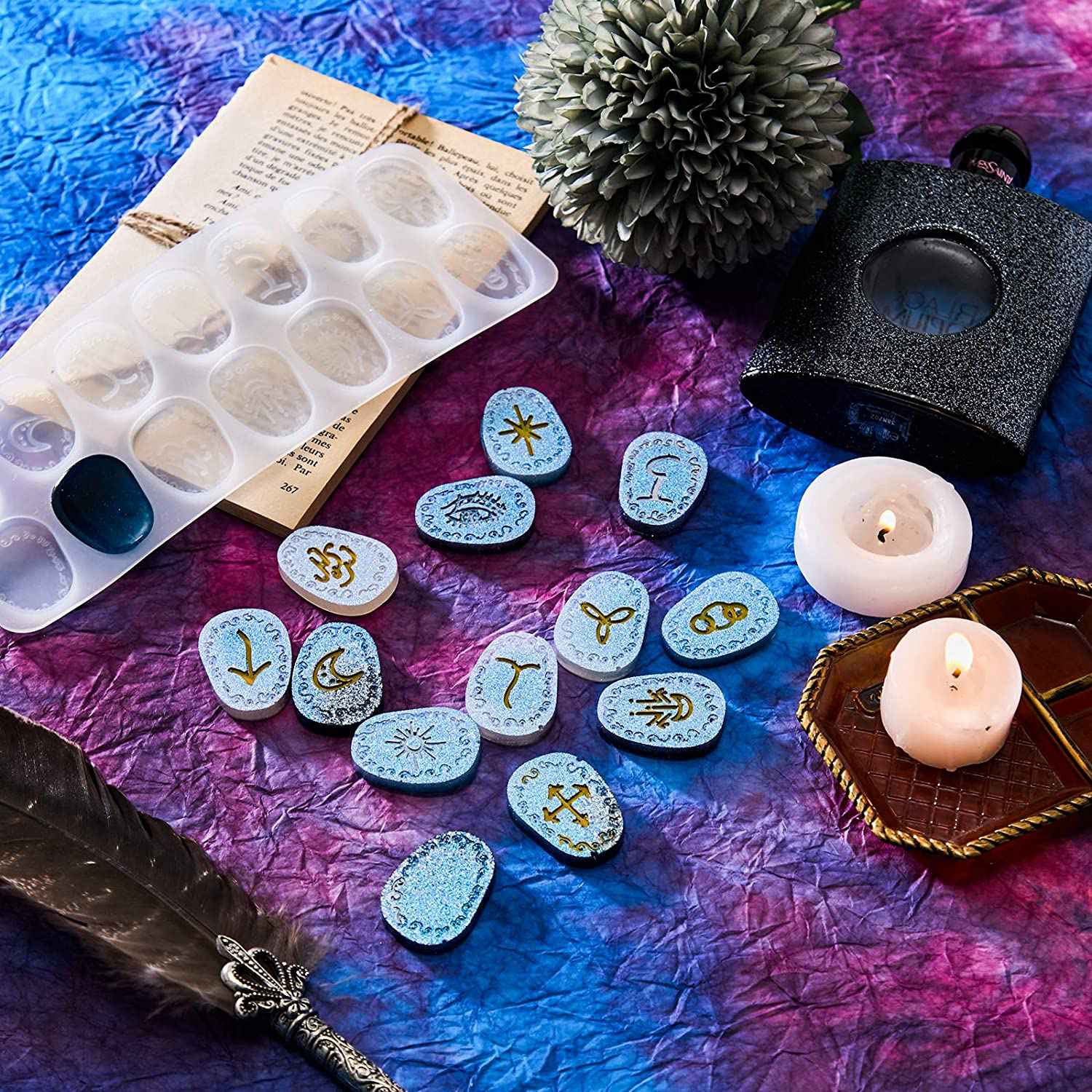 ABWZ-Molde de resina de runa d - Resin Art Alphabet reseña y precio