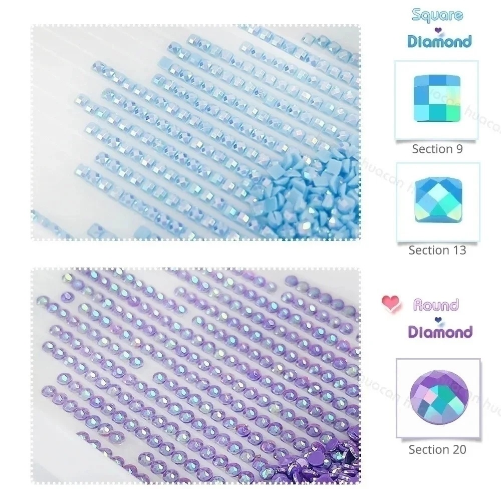 HUACAN-pintura de diamante 5D  - Resin Art Wallpaper reseña y precio