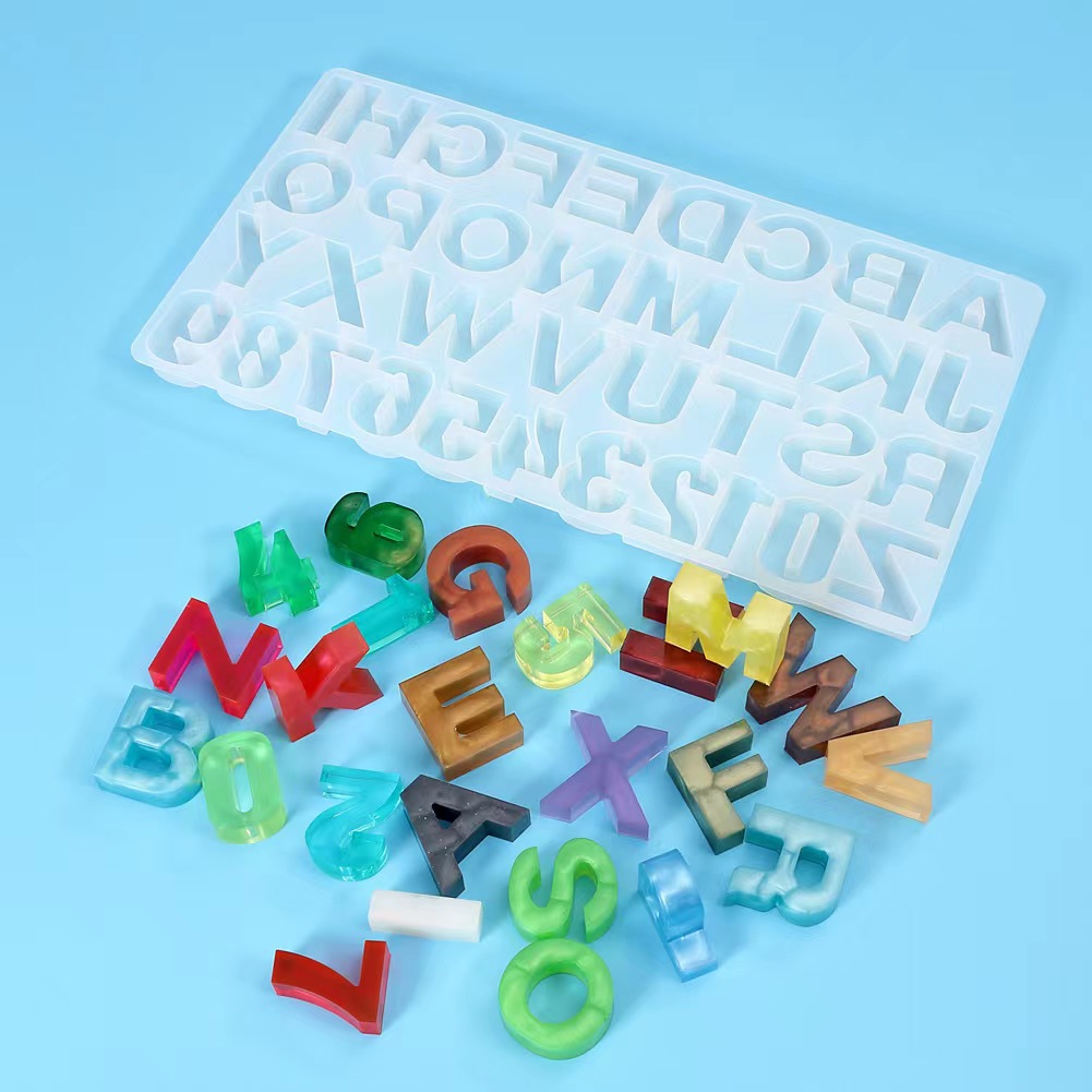 Molde de silicona de resina ep - Resin Art Alphabet reseña y precio