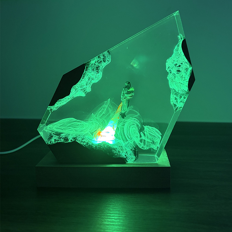 Lámpara de Mesa de Resina con  - Resin Art Baby reseña y precio